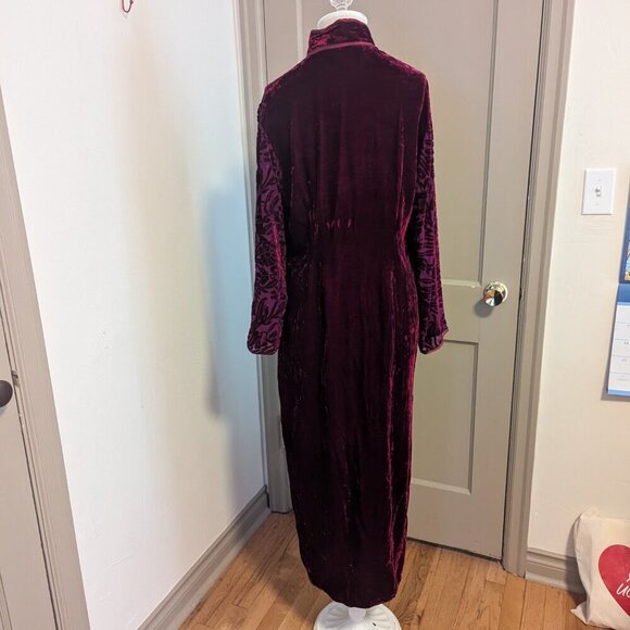 Unconventional Lace Goth Velvet Silk Chinese Dress Mandarin Cheongsam Vintage - Picture 8 of 12